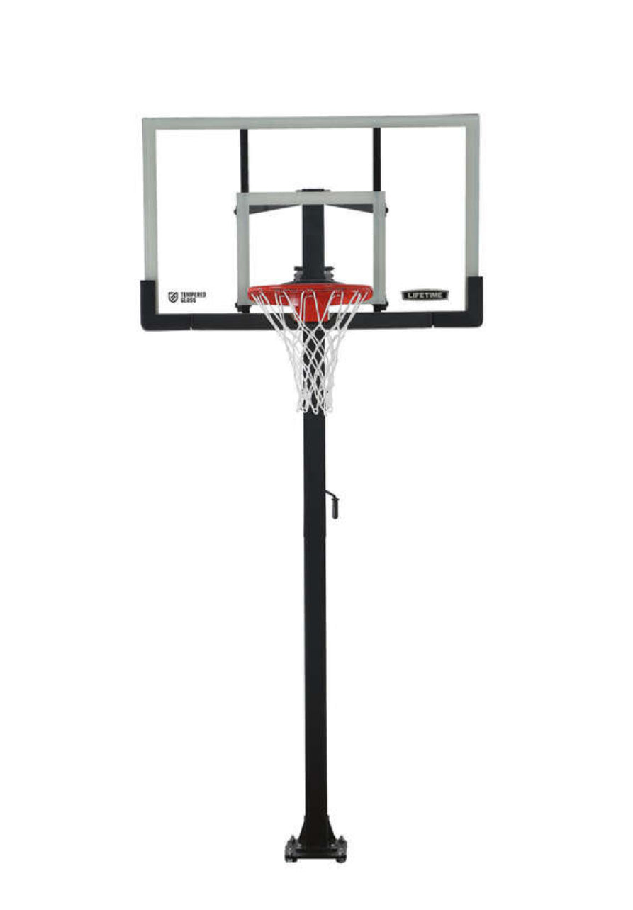 Lifetime 60” Tempered Glass Pro Slam In-ground Basketball Hoop